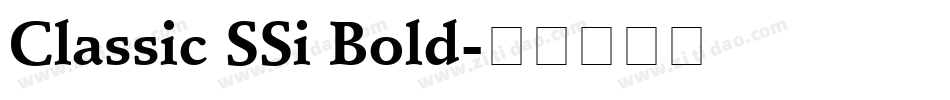Classic SSi Bold字体转换